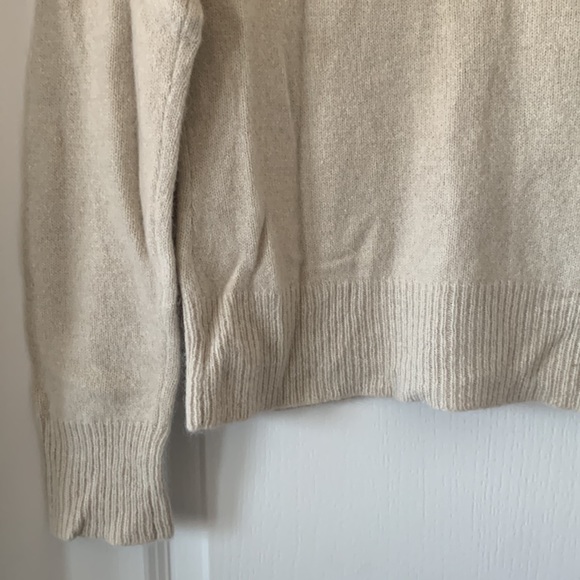 NWT J. CREW FACTORY Beige V-Neck Collared Long Sleeves Cardigan Sweater Size S - Picture 11 of 13